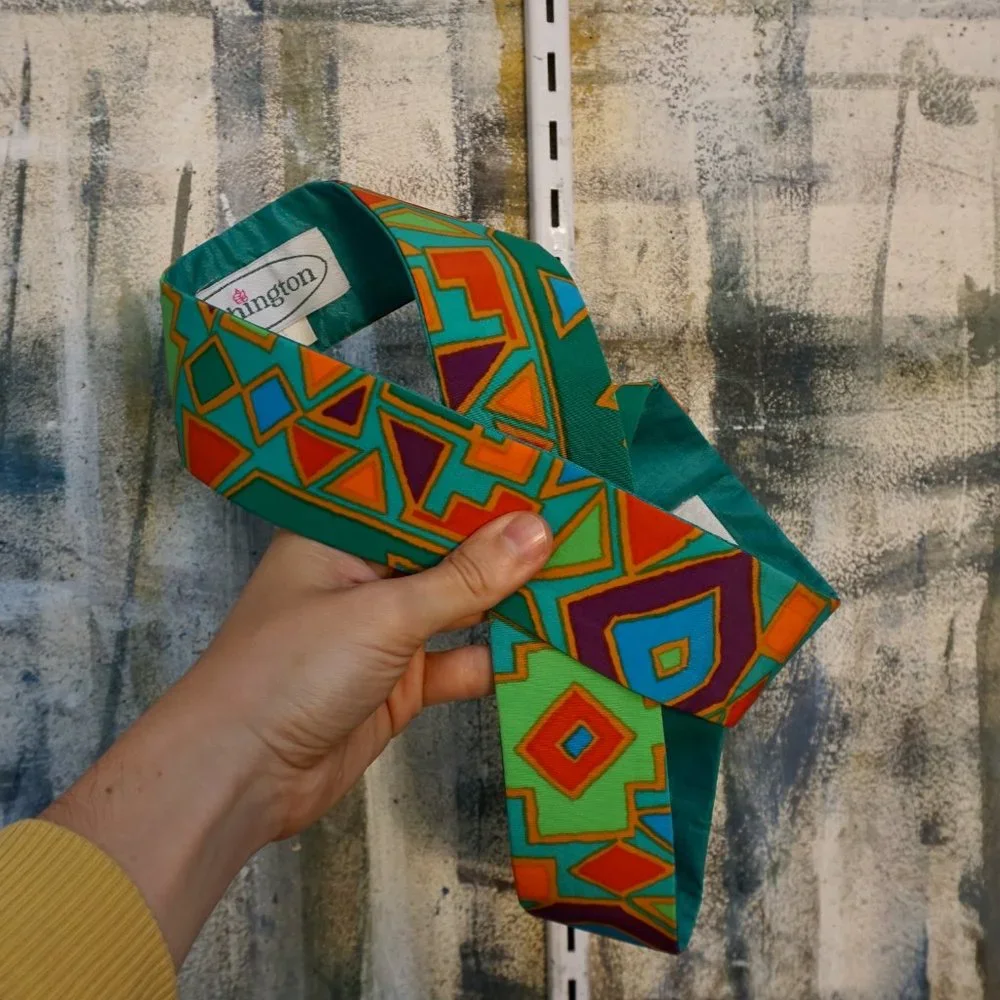 💚 VINTAGE PATCHINGTON Graphic Velcro Belt (S)